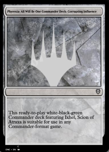 Phyrexia: All Will Be One Commander Deck: Corrupting Influence