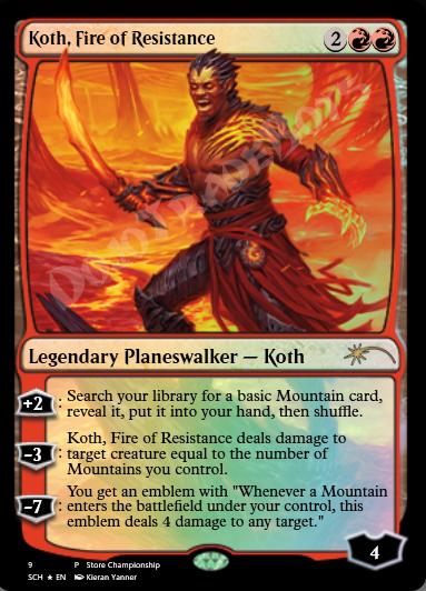 Koth, Fire of Resistance (Store Championship) FOIL