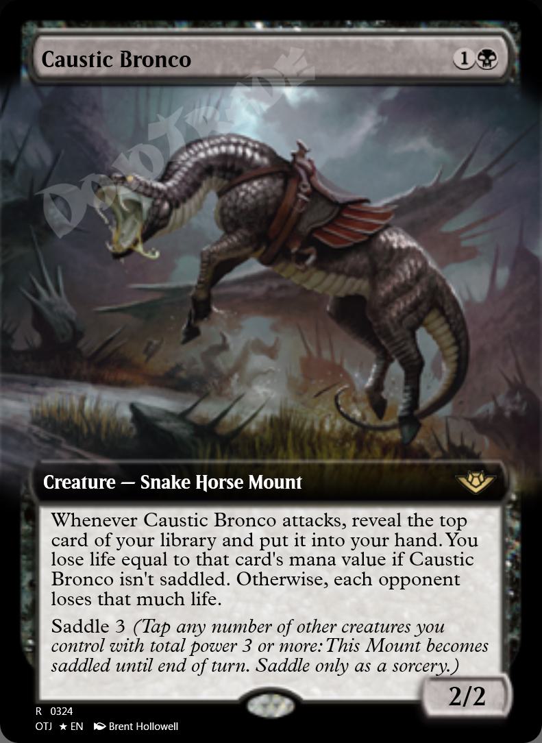 Caustic Bronco (Extended Art) FOIL