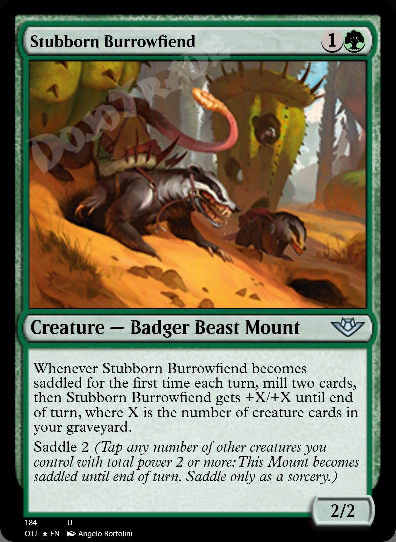 Stubborn Burrowfiend FOIL