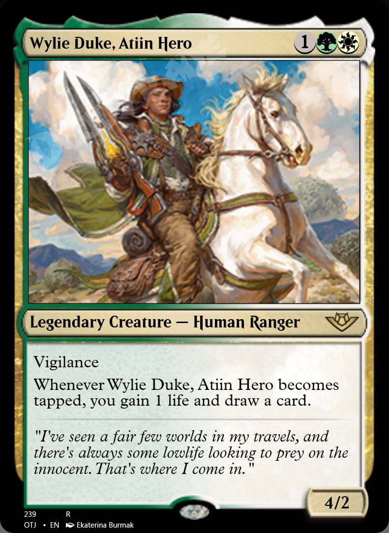 Wylie Duke, Atiin Hero