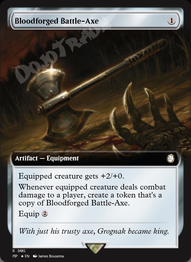 Bloodforged Battle-Axe (Extended Art) FOIL