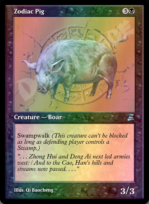 Zodiac Pig FOIL