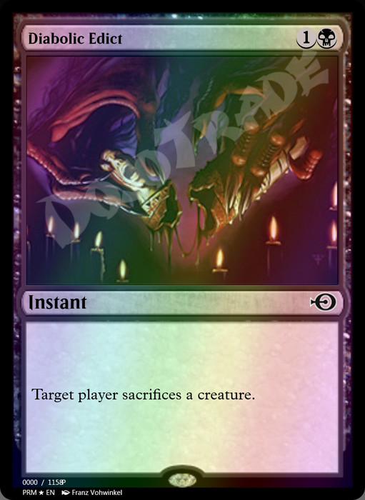 Diabolic Edict (MTGO Cube) FOIL