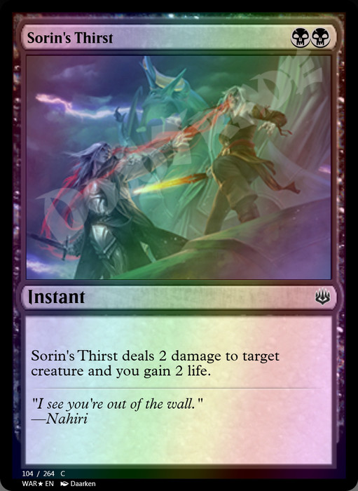 Sorin's Thirst FOIL