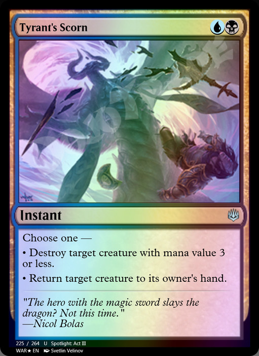 Tyrant's Scorn FOIL