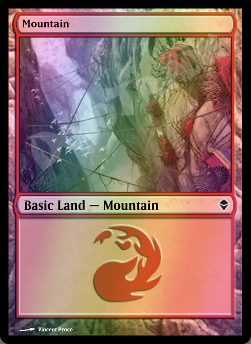 Mountain (#245 Half Art) FOIL