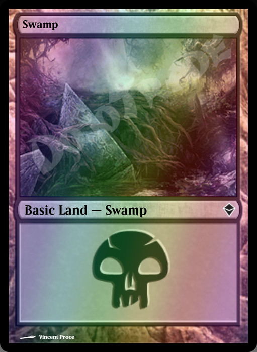 Swamp (#241 Half Art) FOIL